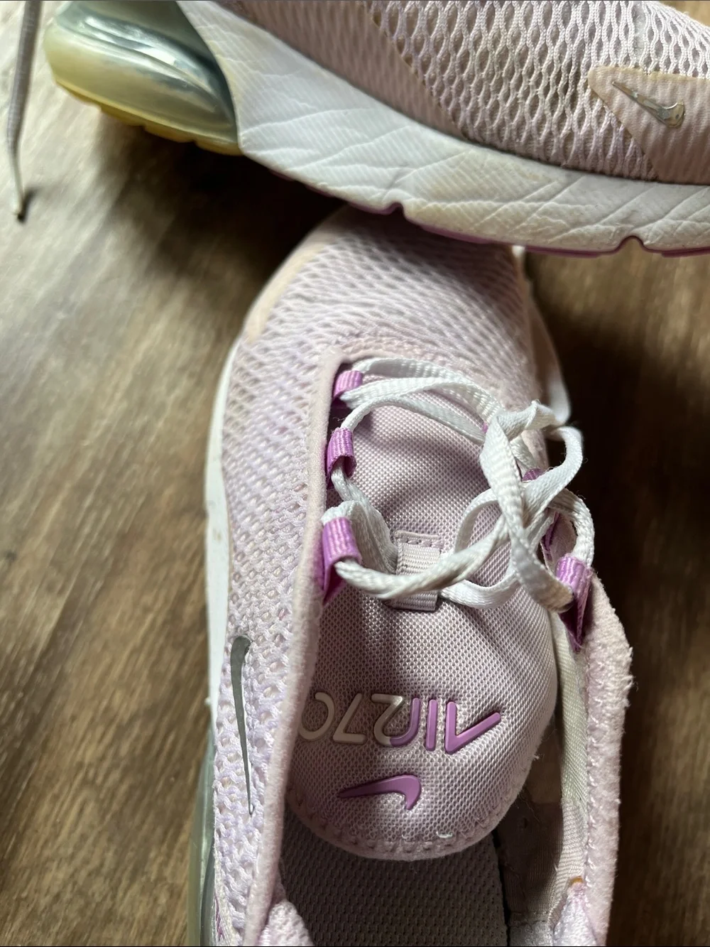 Nike Women’s Air Max 270 Pink and Silver Accent Sneakers